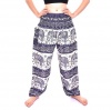 Navy & Cream Royal Elephant Harem Pants Photo