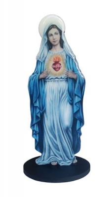 Achats Maison Achats Immaculate Heart of Mary Domed Wooden Stand 18 cm
