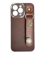 Leather Case with Wrist Band Compatible with Iphone 14 pro max