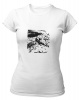 PepperSt Ladies White T-Shirt - Optical Illusion - Dog Photo