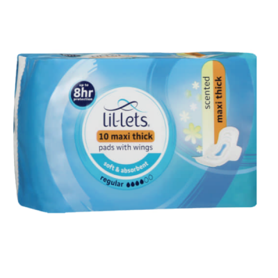 Photo of Lil Lets Lil-Lets Maxi Thick Pads With Wings Regular Scented - 4 packets x 10 Pads