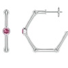 Stella Luna Bamboo Hoops- Swarovski Rose crystal Photo