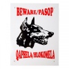 Bulk Pack 2 x Complete Beware Doberman Warning Sign Photo