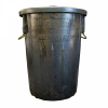 Refuse Bin with Lid and Metal Handles - 85 Litres Photo