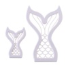 2 pieces Mermaid tail Fondant Mold Cookie Cutter Stamp Photo