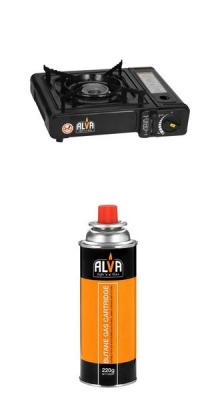 Photo of Alva Single burner stove with 2 gas canisters - Combo