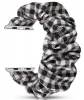 Killerdeals 38/40mm Apple Watch Scrunchie Strap – White Plaid Photo