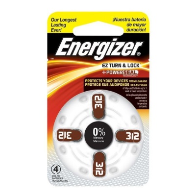 Photo of Energizer AZ312 Zinc Air Hearing Aid Battery Card 4