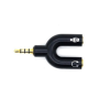 Techme 3.5mm Male to Female Audio and Mic Adapter Photo