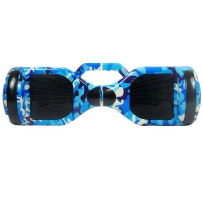 65 Self Balancing Hoverboard With Built in Speaker Blue Camouflage