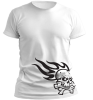 PepperSt Men's White T-Shirt - Black Flame Photo
