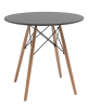 Dining Table with Wooden Legs - Grey Photo
