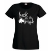 Think Out Loud Ladies "Luck of the Irish" Short Sleeve Tshirt Black Photo