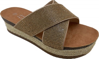 Photo of Thick Rope-Sole Mule Sandal - Gold