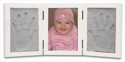 Photo of Babycraft White Three Frame and Clay Handprint Kit