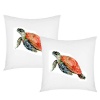 PepperSt - Scatter Cushion Cover Set - Watercolour Sea Turtle Photo