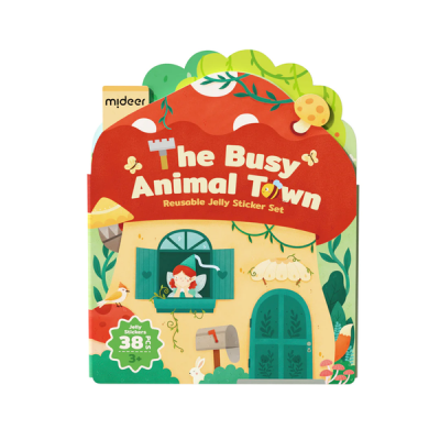Mideer Reusable Jelly Sticker Set The Busy Animal Town