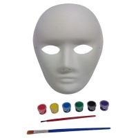 Khoki Paint Your Own Mask 6 x Colour Tubes and 2 x Paint Brushes 3y Up
