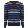 Pierre Cardin Mens Mix Stripe Knit Jumper - Navy[Parallel Import] Photo