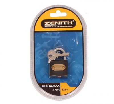 Photo of Zenith Bulk Pack x 4 Padlock Iron 32mm Carded