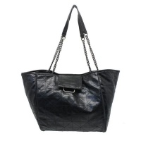 Blackcherry Quilted Trapezze Tote Black