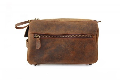 Photo of Minx Genuine Buffalo Leather Toiletry Bag - Rustic Brown