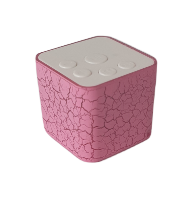 Photo of Mini cube light up MP3 player with earphones - Pink Crackle