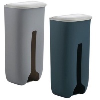 Container Storage Box Case Plastic Bags Dispenser Set of 2
