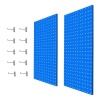 HEARTDECO 2 Large Wall Mounted Garage Steel Pegboard Panels & 10 Hooks Set Photo