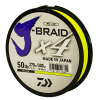 Daiwa J-Braid X4 Braided Fishing Line 22.7KG/50LB .33MM Colour Yellow 270m Spool Photo