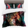 Print with Passion Painted Lion Duvet Cover Set Photo
