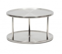 Pract Pack Stainless Steel Lazy Susan Turntable Two Tier Rotating 25cm