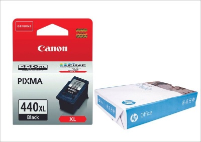 Photo of Canon PG440xl Black Ink and Paper Bundle