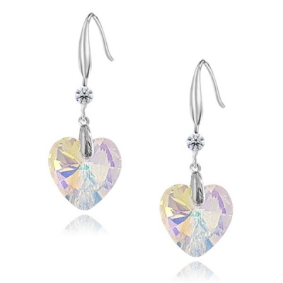 Photo of ZETARA JEWELLERY L'amour Czech Crystal Collection -"Venetian Summer" Crystal Heart Earrings