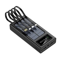 10000mAh Portable Solar Powered Powerbank with a Flashlight FO 9 01