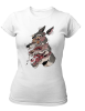 PepperSt Ladies White T-Shirt - Layered Wolf Photo