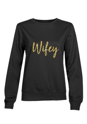 Photo of Love Sparkles Love & Sparkles Wifey Bride Pullover Sweater