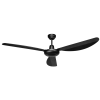 Zebbies Lighting - Harrier Matt Black - Matt Black Wall Control Ceiling Fan Photo