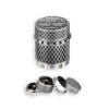 Mini Herb Grinder 4 Piece Aluminum - Leaf design Photo