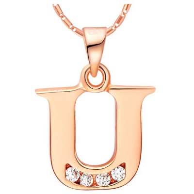 Photo of Unexpected Box Rose Gold Letter "U" Necklace