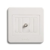 Space TV Wall Plate Cover Kit 1x F Connector 2x Blank Photo