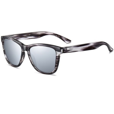 Photo of G&Q Retro Polarized Sunglasses - B&W Print / Grey