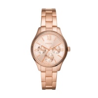 Fossil Rye Multifunction Rose Gold Tone Stainless Steel Watch BQ3691