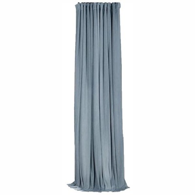 Photo of Matoc Readymade Curtain -Velvet -Taped -Lined -LightBlue -285cm W x 230cm H