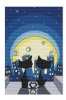 Cross stitch kit- Cats at Night Photo