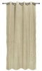 easyhome Nostos Striped Solid Eyelet Curtain Beige Photo