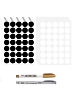 20 Sheets Self Adhesive Round Coding Circle Dot Labels with Pen