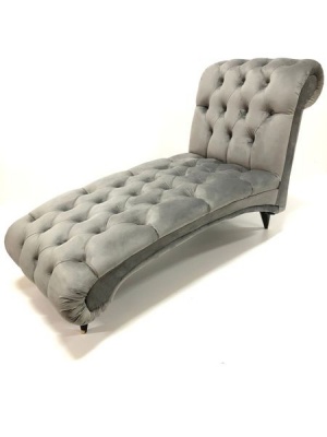 Photo of Decorist Home Gallery Diyahne - Grey Chaise Lounge Chair