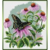 Cross stitch kit- Butterfly and Daisies Photo