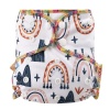 JanaS Happy Flute Bamboo Cotton Reusable Cloth Diaper - Rainbows Photo